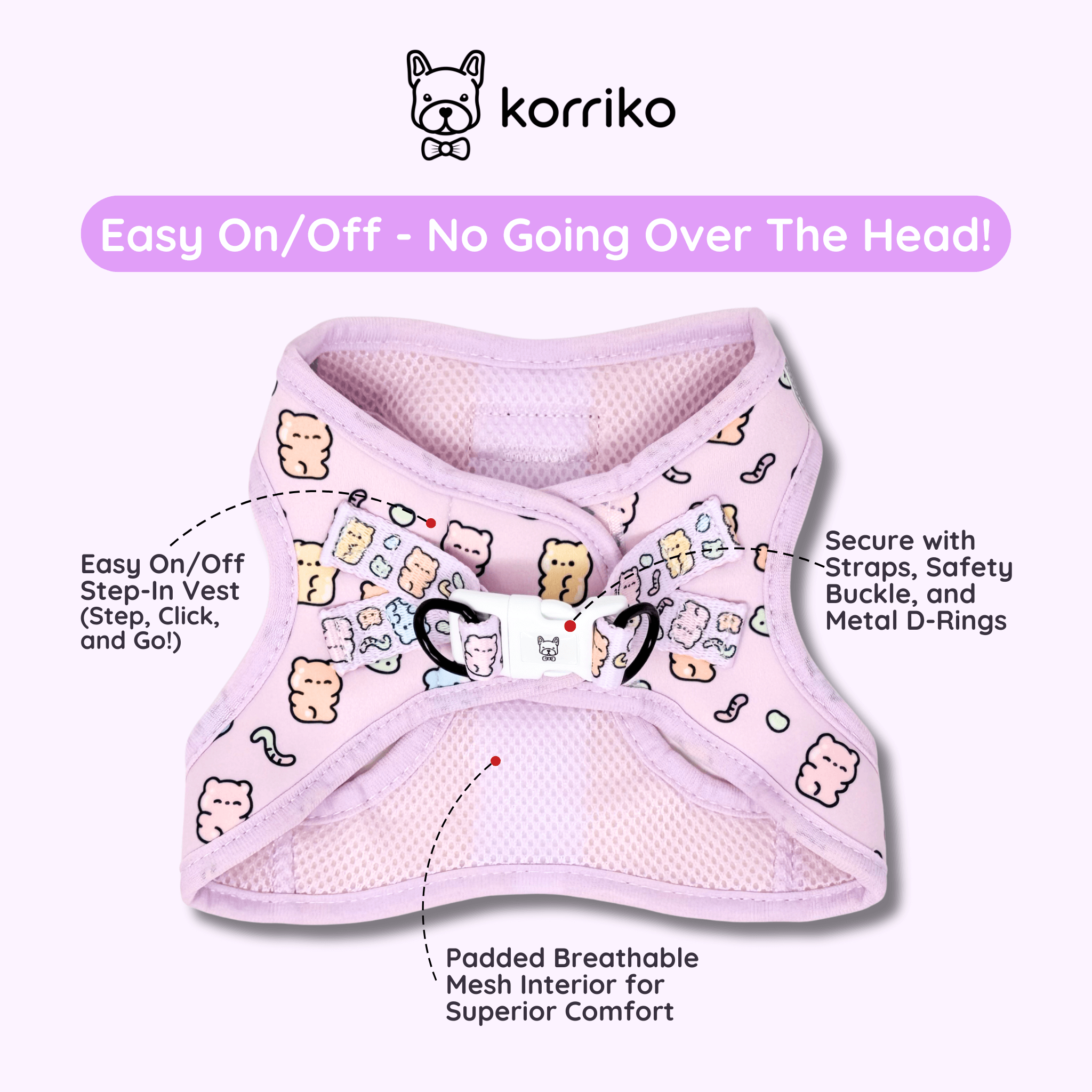 Ultimate Step-In Harness Bundle Set - Gummy Bear (6-Piece)