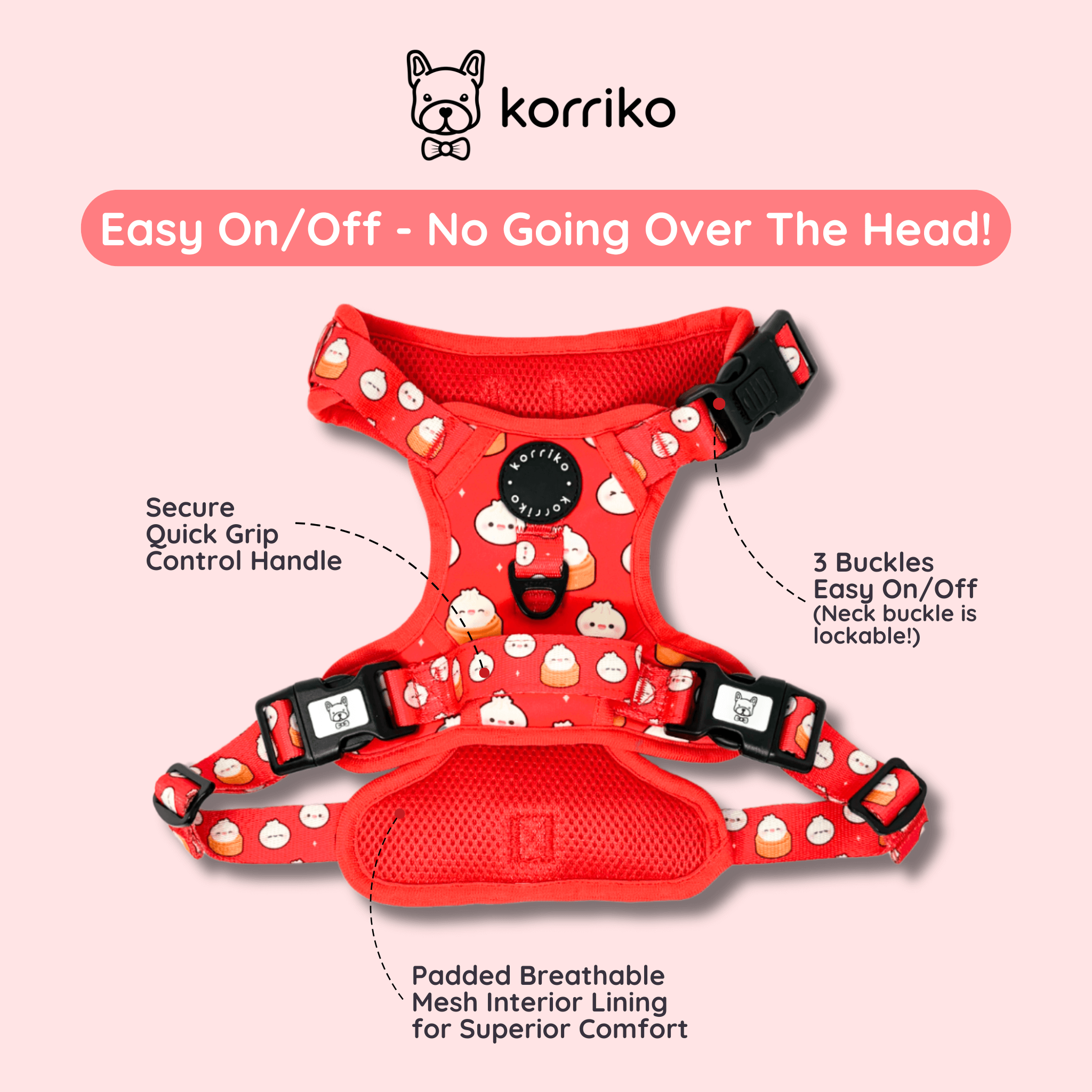 Exploration Lite No-Pull Dog Harness - Soup Dumpling