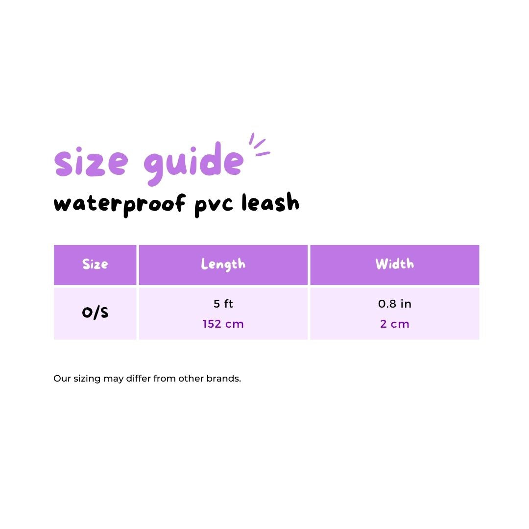 Waterproof PVC Dog Leash - Lilac (Final Sale)