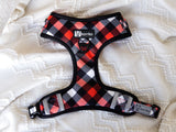 Adjustable Dog Harness - Red Plaid (SECONDS - FINAL SALE)