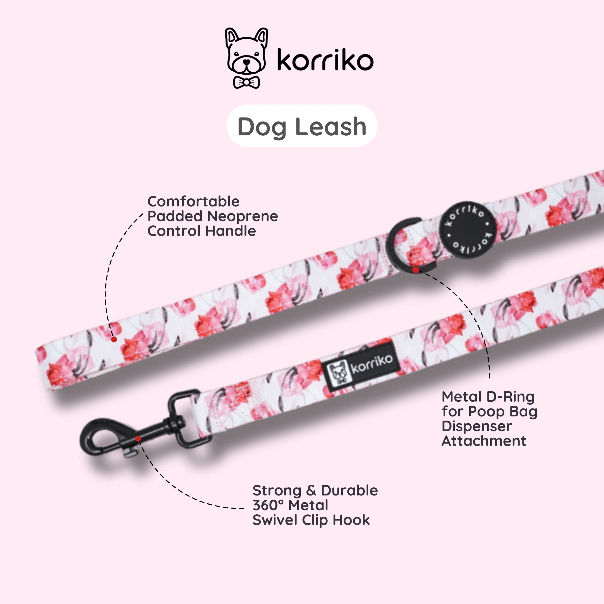 Dog Leash - Rosa (Final Sale)