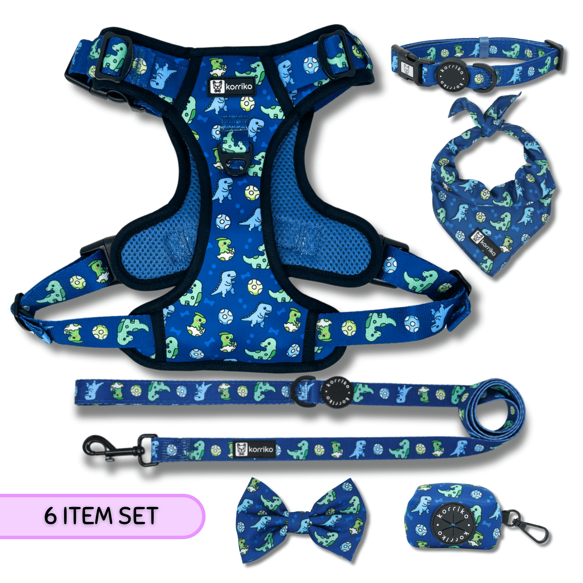 Ultimate Exploration No-Pull Harness Bundle Set - Dino (6-Piece)