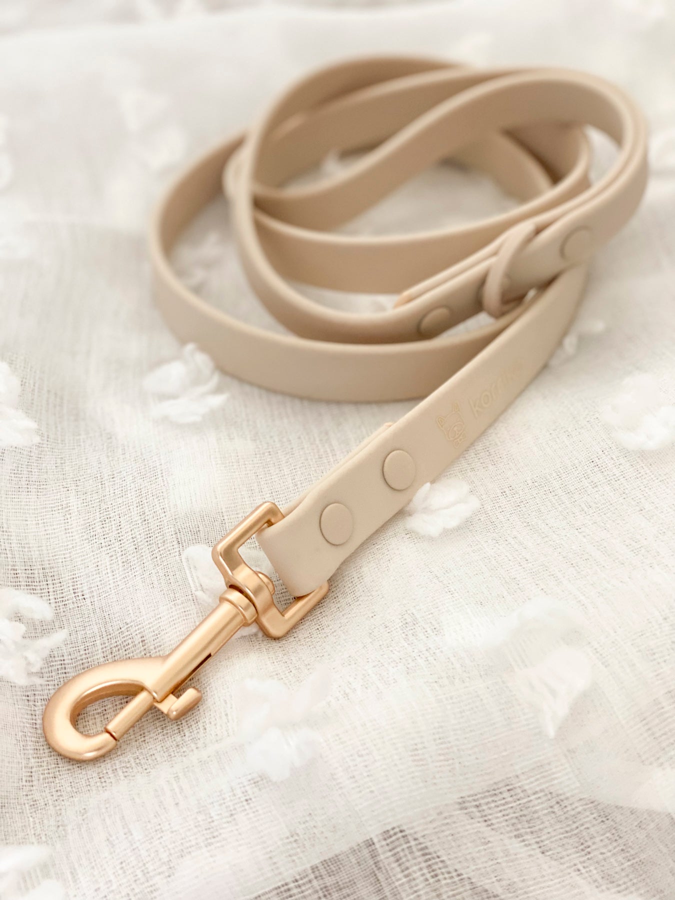Waterproof PVC Dog Leash - Almond Nude (Preorder - Late June)