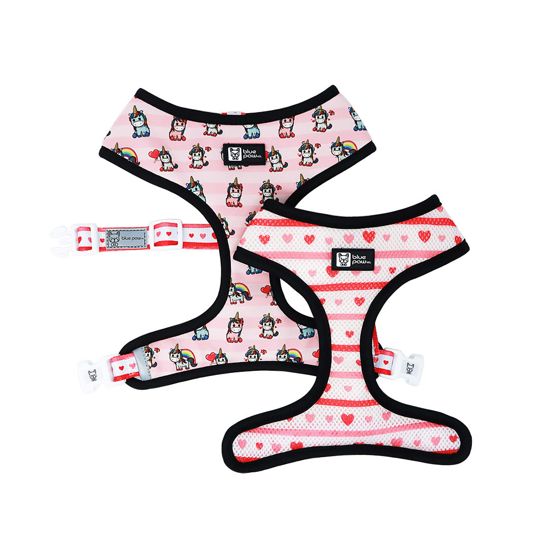 Reversible Dog Harness - Hearts &amp; Horns (Blue Paw Co. - FINAL SALE)