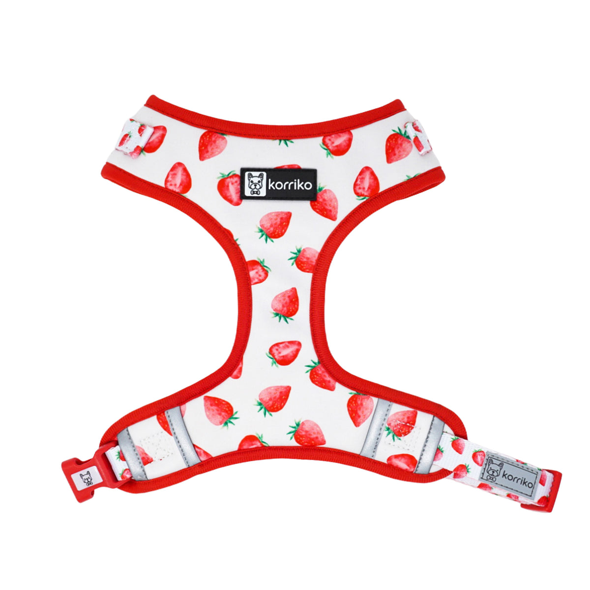 Adjustable Dog Harness - Strawberries &amp; Cream